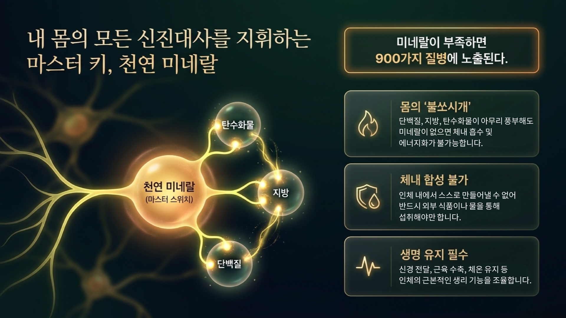 내 몸의 모든 신진대사를 지휘하는 마스터 키, 천연 미네랄